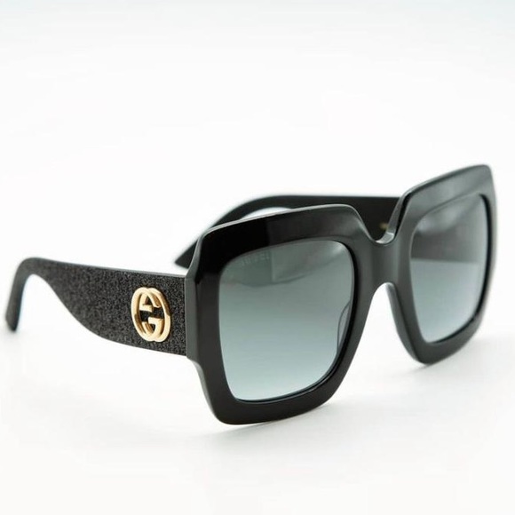 New - Gucci Grey Gradient  Square Ladies Sunglasses GG0102S 001 54 - Picture 5 of 10